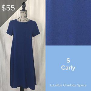 NWT S Blue Lularoe Carly Dress